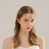 Hårklipp lyxiga flerskikt bling Crystal Eyebrow pannhuvudkedjor Huvudband Vatten Drop Wedding Hai Accesories Headband Headpiece