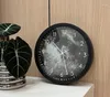 Relojes de pared de moda reloj controlado por voz Simple dormitorio sala de estar estilo chino reloj colgante inteligente luminoso Luna Lig