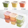 6 Pcs/Set Square Shaped Ice Cube Mould With Lid Single Grid DIY Fruit Ice-cream Molds Coffee Ices Cubes Mould Easy Cleaning TH0228