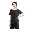 Bühne Tragen Stil Ballett Tanz Training Kleidung Erwachsene Frauen Einfarbig Tanzen Anzüge Elastische Baumwolle Bluse Modal Yoga Latin Tops