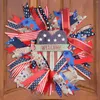 Fleurs décoratives 1 pièces porte d'entrée quatrième de juillet couronnes à la main Memorial Day vacances décorer patriotique américain L5