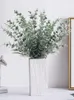 Fleurs décoratives 20pcs Faux Plantes Tiges Feuilles Eucalyptus Artificiel Pour Vase Partie Verdure Bouquet Décor À La Maison Arrangement Floral Branche