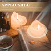 Candle Holders 3 Pcs Candlestick Sconces Scented Tray Tea Light Plate Holder Glass Jar Table Household