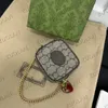 726252 Ladies Fashioner Designer Роскошная клубничная цепная сумка кошелька с ключом кошельки для монеты держатель кредитной карты