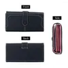 Wallets Cash Coin Women Wallet Portable Fashion Long Purse Multi Compartment Gift Tri Fold Wear Resistant Travel Shopping PU Leather