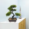 Dekorativa blommor grön dekor liten falsk prydnad bonsai träd dekorera konstgjorda växter hem inomhus skrivbord abs