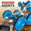 Amfibi RC Araba Uzaktan Kumanda Su Arazisi 3D Flip Yüksek Hızlı Dublör Sürükleyici Pil Çalışan Araba Radyo Kontrollü Araba