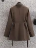 Women Coats Fashion Chic Slim midja Kvinnor Solid Blazer Elegant Office Wear Single Button Female Suit Jacket 2023 Spring Blazer WOM258O