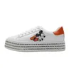 Chaussures de créateurs Italie Ace Baskets Semelle plate-forme en diamant Bee Cuir Brodé Noir Hommes Tiger Chaussures imbriquées Chaussures Blanches Baskets de sport de marche