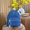 Moda bolsa de ombro azul jeans masculina e feminina bolsa de marca de moda bolsa de viagem de grande capacidade bolsa de viagem