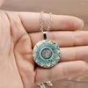 Necklace Earrings Set Fashion Jewelry For Women Creative Retro Stone Mandala Bracelet Girls Vacation Party Trendy Gift