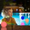 Pil ile çalışan yüzen ışıklar 3.15 inç yüzme havuzu parlayan top taşınabilir renk değiştirme LED