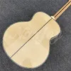 Guitare électrique en épicéa massif, touche en abalone naturel, flamme beige, corps géant, 12 cordes, J200