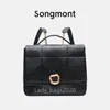 Songmont Bags Song Mochila Chocolate Series Mochilas Grandes de 16 polegadas Luxo Couro de Couro Computador Nicho Designer Médio Feminino WCCrossbody Tofu Bolsa 13 polegadas