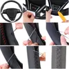 Couvertures de volant personnalisées originales bricolage couverture de voiture pour Veloster 2011-2023 fibre cuir couture à la main tresse