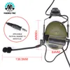 Tactische Oortelefoon Tactische Jacht Schieten Headsets Aanpassen Aan De Helm Side Rail Groef Communicatie Headset Voor Outdoor Games 230621