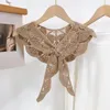 Бабочка Женщины фальшивый воротник для одежды для рубашки съемные воротники на плечи.