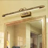 Vägglampa klassiska antika mässingslampor i badrummet med svängarm över speglar Bildbelysningsarmaturer inomhus110V / 220V