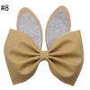 Hair Accessories 12pcs 5.5'' Glitter Bows Easter Inspired Leather Clip For Girl Toddle