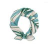 Scarves Silk Scarf Female Imitation Petal Exquisite Printing One Flower Three Color Small Square