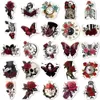 50st Punk Rose Skull Guitar Stickers för bilhjälm iPad cykeltelefon Motorcykel PS4 Bok PVC skateboard DIY -flaskdekaler