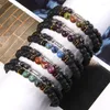 Strand Natural Stone Lotus Charms för armband Imperial Lava Beads Essential Oil Diffuser Män kvinnor armband smycken