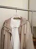 Womens Trench Coat Brunello cuccinelli Woman Spring and Autumn Light Coffee Color Cotton Organza Cardigan