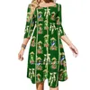 Abiti casual Tiki Room Birds Square Neck Dress Sweet Summer Women Elegant Halter Print Enchanted Tropical