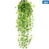 Dekorativa blommor 1st Diy Garland Decoration Balkony Loft Decor Green Radish Plant Grape Ivy Leaf Artificial Flower Wall Hanging Rottan