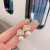 Stud Earrings Temperament Gold Color Pearl Luxury Sector Gentle Dress Suit Jewelry Fashion Dangle Drop Women