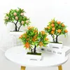 Dekorative Blumen 1 Stück Künstliche Pflanzen Mini Topf Büro Desktop Dekoration Ornamente DIY Home El Garten Arrangement Zubehör