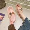 Slippers Mooie Vrouwelijke Slippers Strand Platte Hakken Platform Schoenen Vrouw Vlinder Animal Print Bling Zomer Plus Size