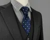 Bow Ties Blue Striped For Men Groom Multicolor Dot Party Extra Long Size Necktie Acceossories Silk Wedding Fashion