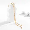 Подвесные ожерелья IngeMark Kpop регулируемый плоский колье с плоской змеи