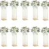 Pièce maîtresse de mariage en fer forgé décoration de table vases en métal pour centres de table support de fleurs en or pour événement de fête de mariage