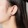 Studörhängen Classic China Panda Earring Full Inlay Small Zircon Söta djurpiercing smycken för kvinnor Bröllopsengagemang