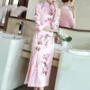 Etnische Kleding 2023 Chinese Traditionele Cheongsam Vrouwen Qipao Bloem Borduurwerk Jurk Satijn Vrouwelijke Partij Elegante Dames Vintage Bruiloft