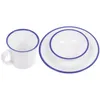 Servis uppsättningar Dish Cup Set Decorative Coffee Vintage Water Home Drinking Bowl Veggie Platter Tray Lid