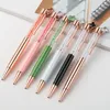 Kawaii Girl Glitter Crystal Pen Student Gel School Supplies Office Metal Signature Quality Writing Tool Ballpoint