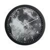 Wall Clocks Fashion Voice Controlled Clock Simple Bedroom Living Room Chinese Style Hanging Watch Intelligent Luminous Moon Lig