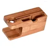 Sacchetti per gioielli Supporto per supporto di ricarica in legno Supporto per culla per docking station