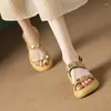 Sandales chaussures pour femmes 2023 mode boucle sangle femmes été décontracté Rivet métal décoration Wedge dames