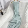 Robes décontractées élégante soirée taille haute robe pour les femmes sans manches Sexy vacances Chic moulante bureau dames fête Vestidos