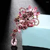 Brosches Zlxgirl Vintage Crystal Flower Shape Christmas Jewelry Clothes Bijoux Scarf Pins Large Wedding Hijab