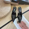 Designer Luxury 100% Real Leather Heels Shoes Woman Designer Slingback Dress Shoes Women Pump Sandals 75mm High-Heeled Wedding Sandal Fashion New Party Shoes