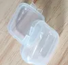 Fyrkantig tom mini klar plastförvaringsbehållare lådfodral med lock små låda smycken öronproppar lagringslåda dh9566
