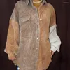 Blusas de mujer VAZN 2023 primavera mujer moda calle estilo Casual camisa manga larga solapa un solo pecho costura Color señora