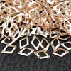 Nail Art Decorations 500PCS Beauty 3D Metal Decoration Accessories Rose Gold Rhombus Frame Loop Styling Tools