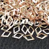 Nail Art Dekorationen 500PCS Schönheit 3D Metall Dekoration Zubehör Rose Gold Rhombus Rahmen Schleife Styling Werkzeuge