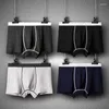 UNDUPTS DOĞRU RENK MODAL ERKEK BOWAR BOXERS Yumuşak Konforlu Nefes alabilen Baskı Erkek Erkek Panties Boksörler 4 PCS/PACK